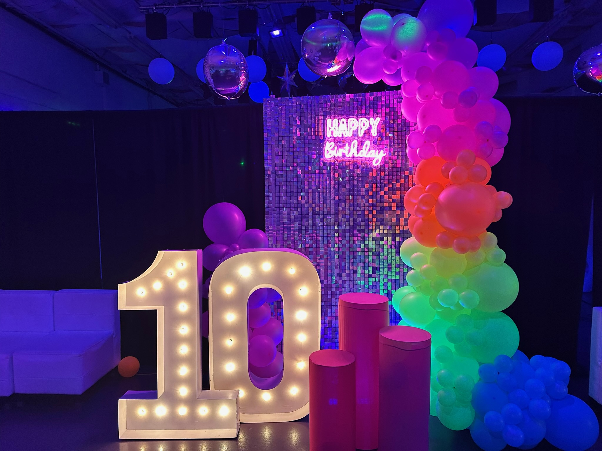 Neon 10th birthday party